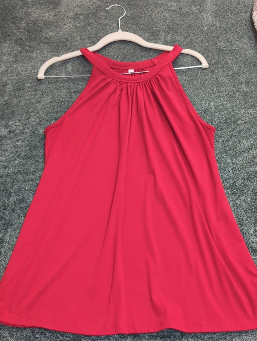 Women’s Sleeveless High-Neck Tank Top - Red